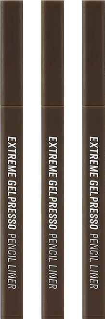 CLIO 珂莉奧 EXTREME 方管眼線膠筆 0.35g, 01黑棕色, 3支