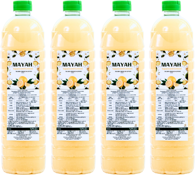 마야 NFC 레몬즙 주스, 4개, 1L