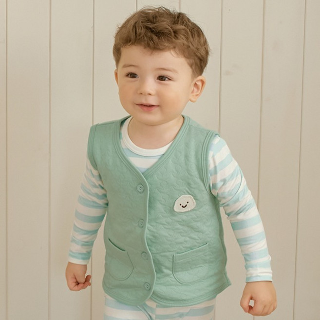 unifriend 男童款星星糖果三層棉質保暖棉背心