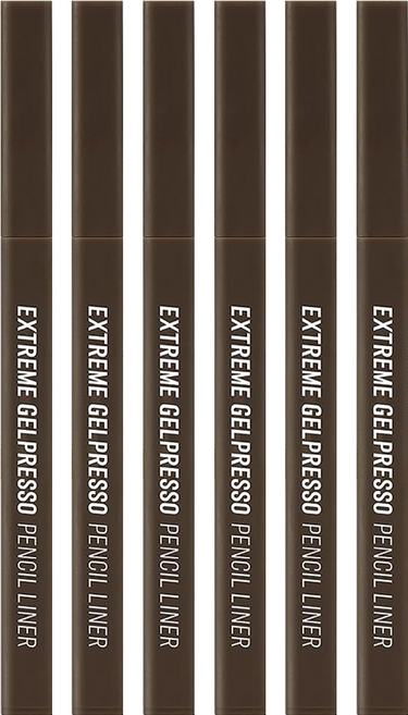 CLIO 珂莉奧 EXTREME 方管眼線膠筆 0.35g, 01黑棕色, 6支
