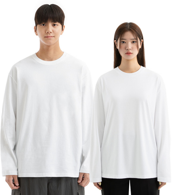 네이븐 남녀공용 20수 루즈핏 긴팔티 NAB8T1