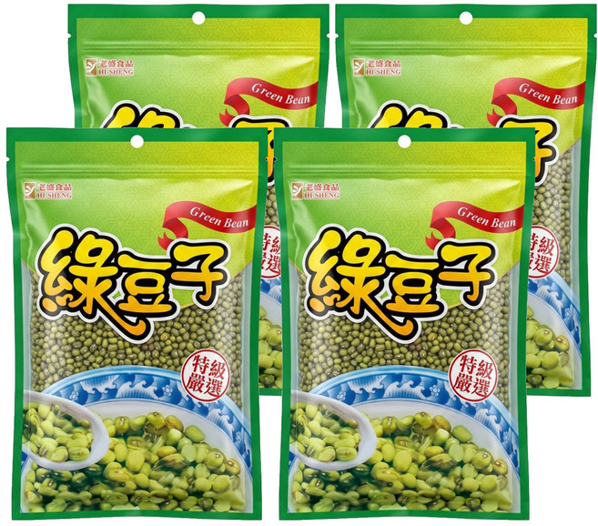 CHI-SHENG 耆盛食品 綠豆子, 500g, 4包