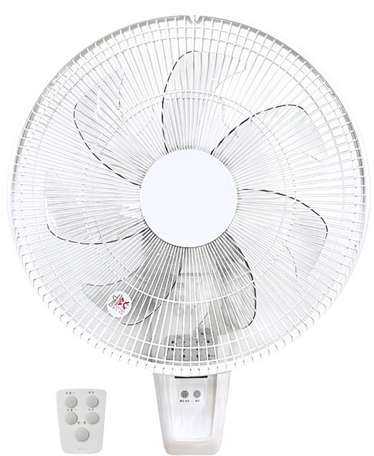 Qlife 質森活 14吋DC省電遙控純白美型壁扇 Q大白 台灣製造, WF313Q