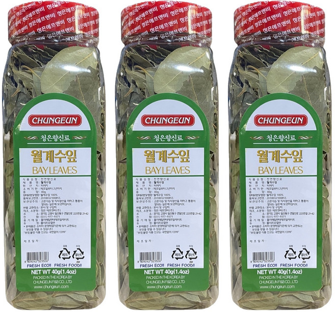 청은에프엔비 월계수잎, 40g, 3개