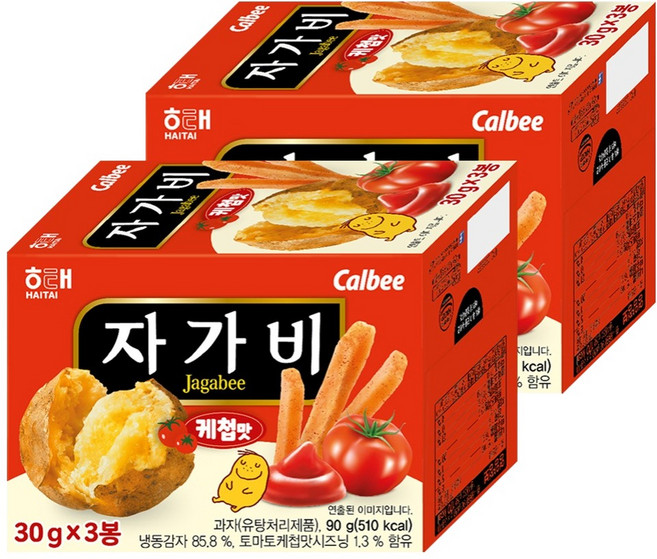 자가비 케첩맛 3p, 90g, 2개