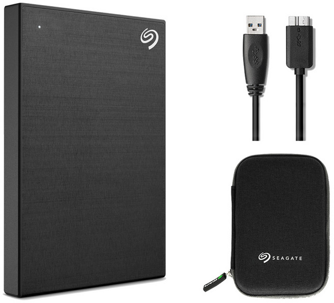 씨게이트 One Touch HDD 외장하드 데이터복구+암호화 기능+파우치+USB케이블 STKY2000400, 2TB, 블랙