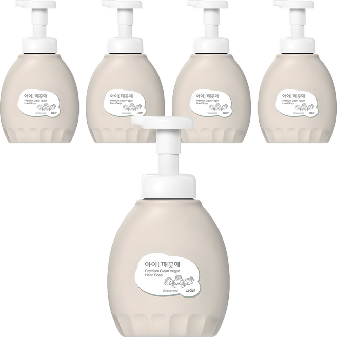 아이깨끗해 프리미엄 클린 폼 핸드솝 무향, 450ml, 5개