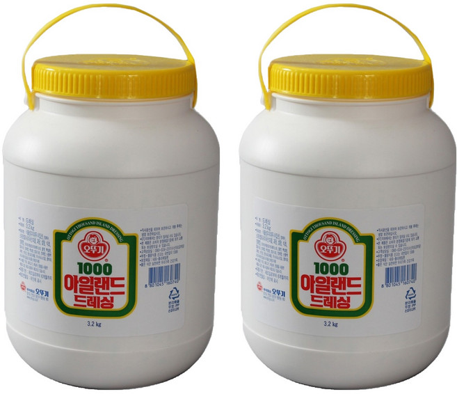 오뚜기 1000아일랜드드레싱, 3.2kg, 2개
