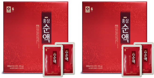 천제명홍삼 홍삼 순액 60포 + 쇼핑백, 3L, 2개