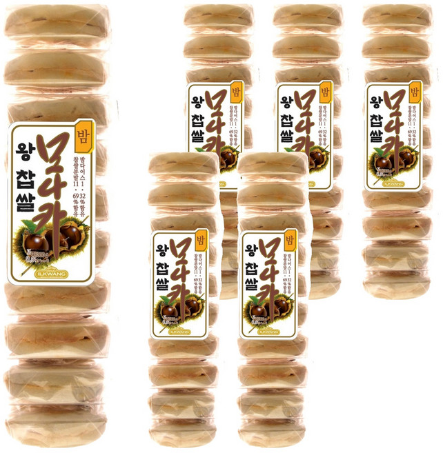 일광제과 왕 찹쌀 밤모나카 10p, 300g, 6개