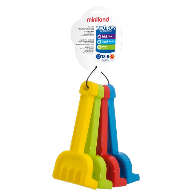 miniland 沙雪地耙子 4入組 20cm, 1組, 173g