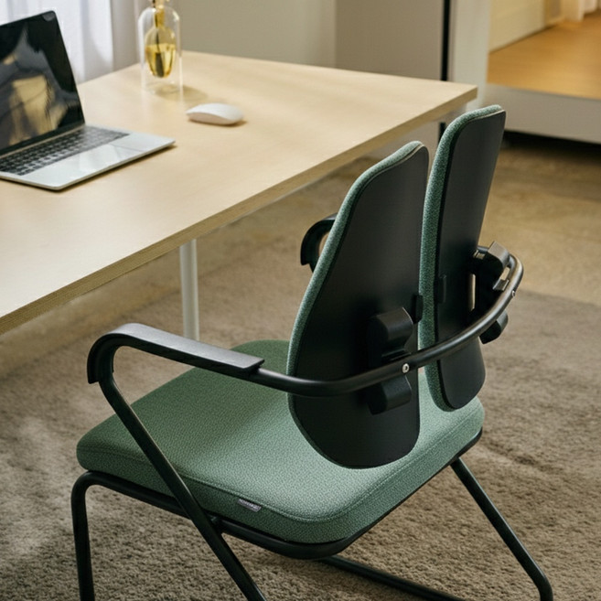 듀오백 독서실 스터디의자 DK073B, 그린