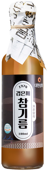대현상회 저온압착 검은깨 참기름, 1개, 180ml