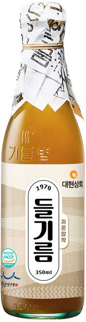 50년전통대현상회 저온압착 들기름, 350ml, 1개