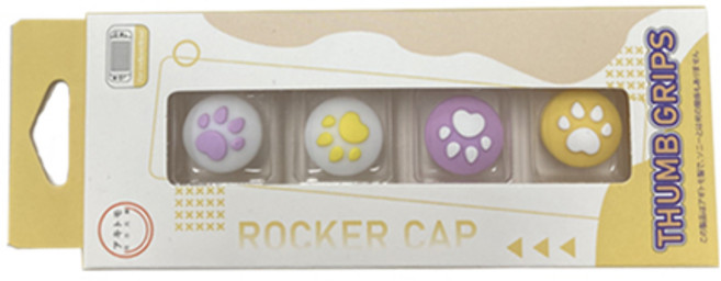 스위치 조이콘 아날로그 파스텔 발바닥 스틱커버, 파스텔 연보라+옐로우, 1개