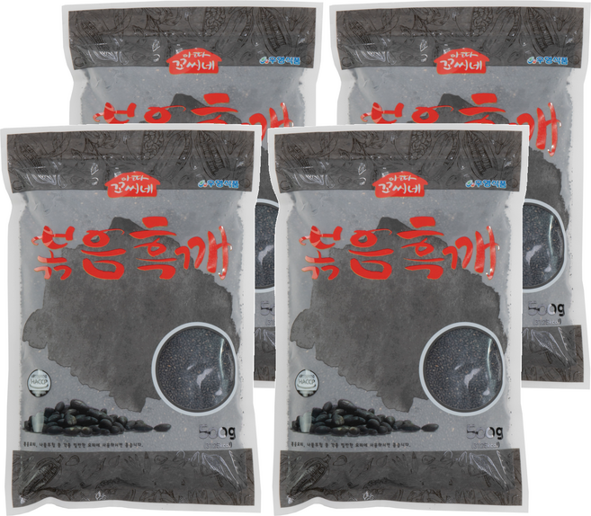 아따꼬씨네 볶음 흑깨, 500g, 4개