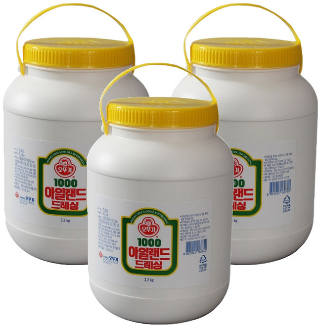 오뚜기 1000아일랜드드레싱, 3.2kg, 3개