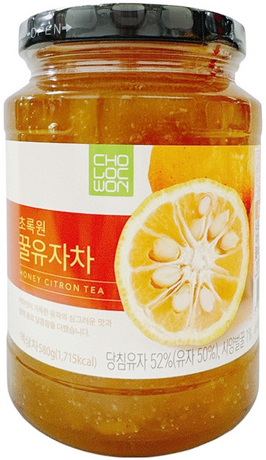 CHOLOCWON 蜂蜜風味柚子茶, 580g, 1個, 1個裝