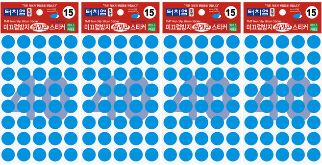 터치엠 미끄럼방지 실리콘 스티커 60p, 4개, 투명