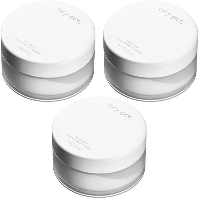 MISSHA 台灣公司貨 持久定妝控油蜜粉 輕透 9g, 白色, 3個