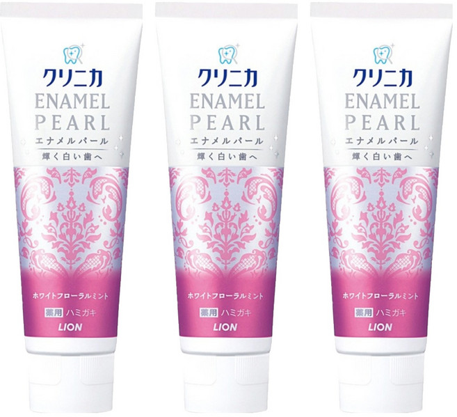 LION 獅王 固齒佳 台灣公司貨 酵素亮白牙膏 百花薄荷, 130g, 3條