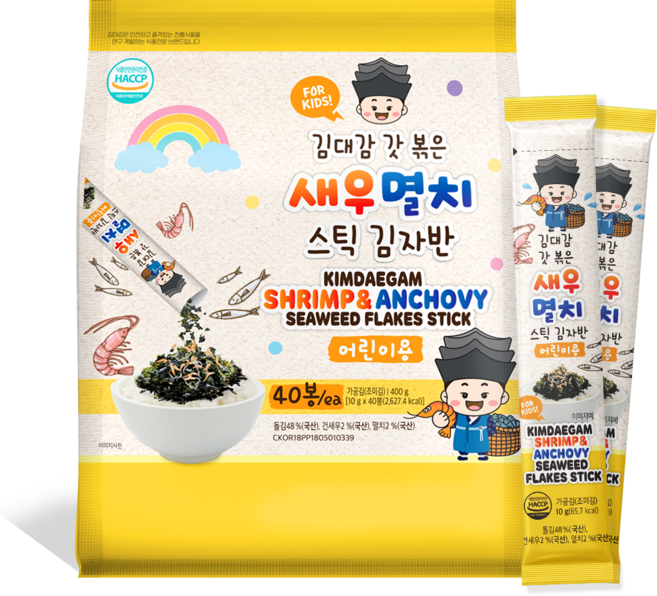 김대감 어린이용 새우멸치 스틱김자반, 400g, 1개
