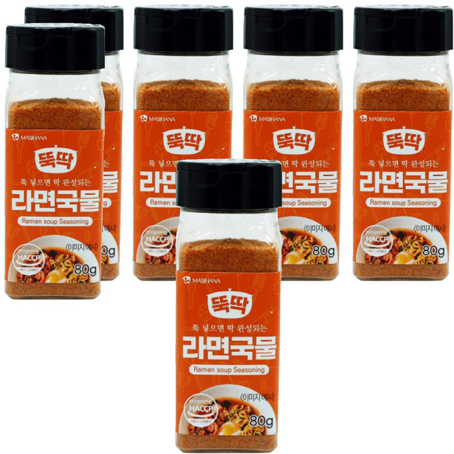 마시하나 뚝딱 라면국물 시즈닝, 80g, 6개