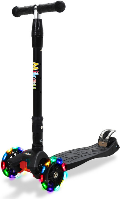 米口兒童折疊發光踢板, 黑色