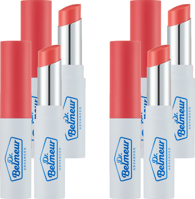 더페이스샵 닥터벨머 시카터치 컬러 립밤, 코랄, 5.5g, 4개