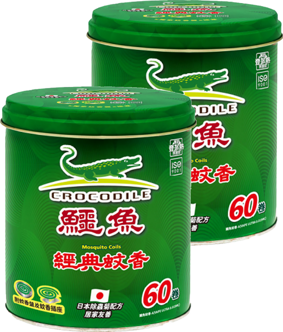 鱷魚 鐵罐蚊香, 750g, 2罐