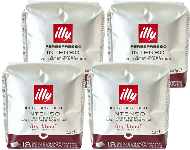 illy Intenso Bold 深度烘焙膠囊咖啡, 6.7g, 18入, 4個