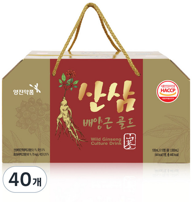 영진약품 산삼배양근골드, 100ml, 40개