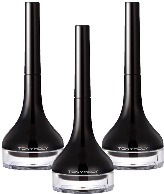 토니모리 백젤 아이라이너 롱 브러쉬, 1호 블랙, 3개