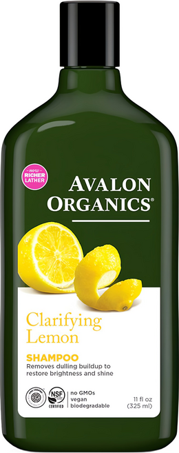 AVALON ORGANICS 亮采精油洗髮精 檸檬 適用一般/暗沉/使用造型品髮質, 1瓶, 325ml