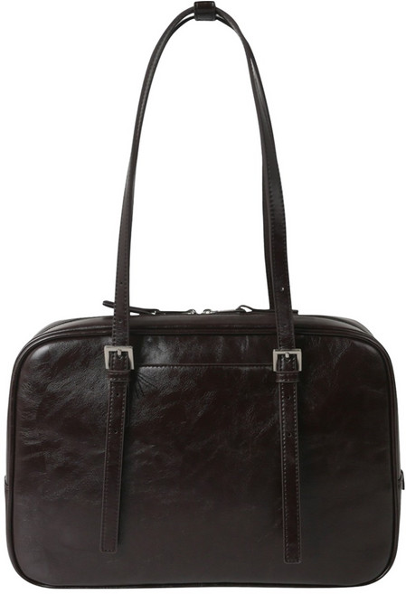 SHOOPEN 女款經典扣環皮革方形肩揹包 HPABGGAV02