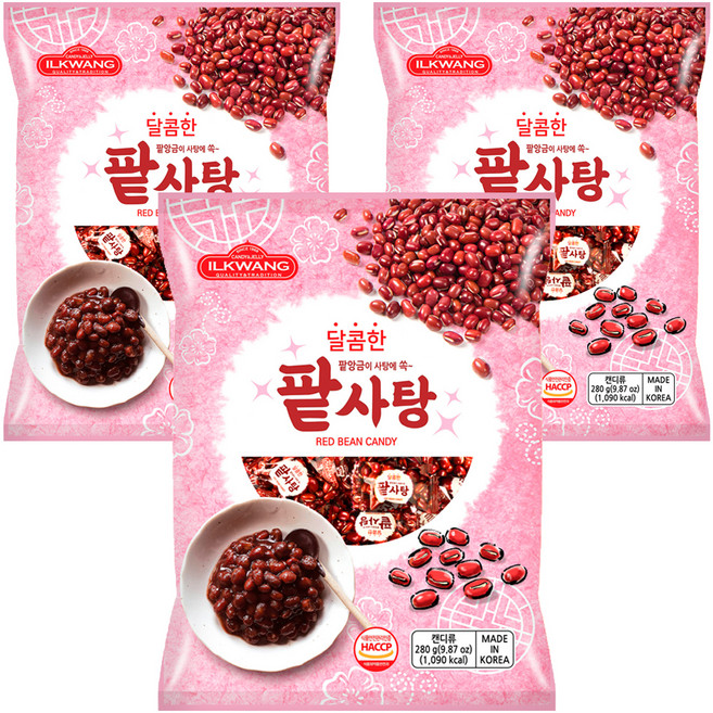 일광제과 팥사탕, 280g, 3개