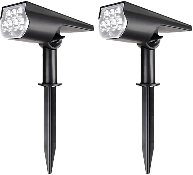 小麥購物 花園草坪免耗電太陽能打光園藝燈 7燈 L994 白光, 2個