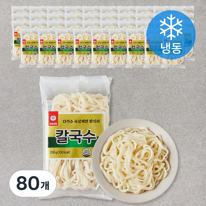 천일냉동 칼국수 (냉동), 230g, 80개