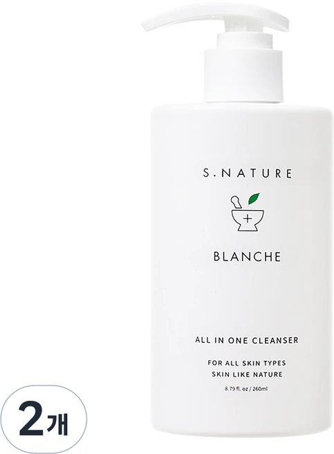 에스네이처 블랑쉬 클렌저, 260ml, 2개 - 쿠팡