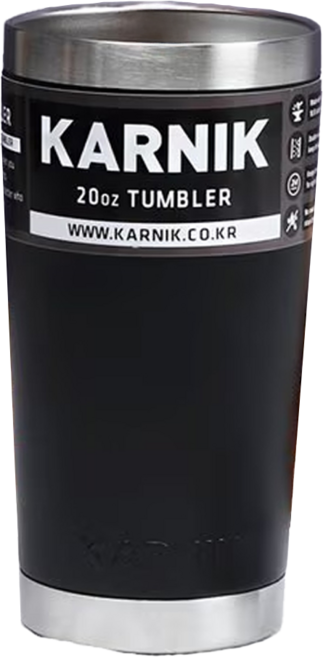 Karnik 不鏽鋼雙層真空保溫隨行杯, 黑色, 600ml, 1個