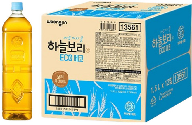 하늘보리 에코 무라벨, 12개, 1.5L