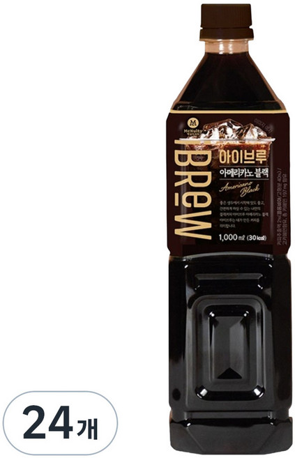 맥널티커피 아이브루 아메리카노 블랙커피, 1L, 24개