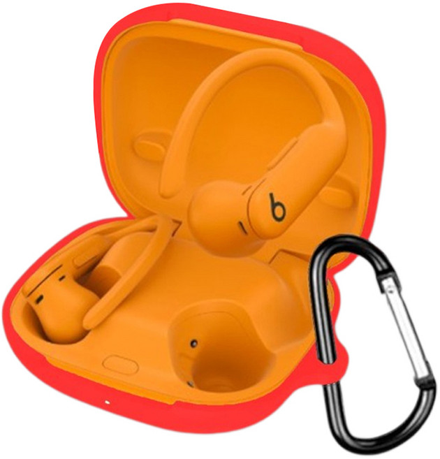 Apple Powerbeats Pro 2 실리콘 일체형 보호 이어폰 케이스, 레드, 1개