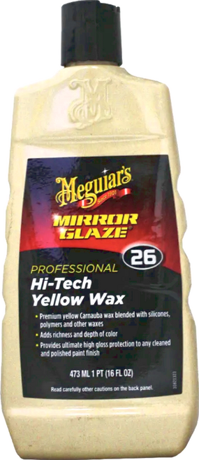 Meguiar's 美光 Hi Tech Yellow Wax 棕櫚黃蠟 M2616 專業版, 473ml, 1瓶
