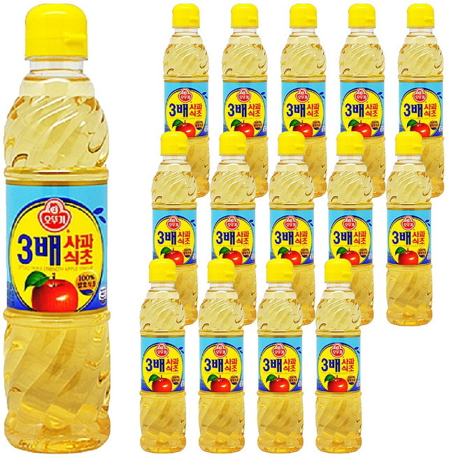 오뚜기 3배 사과식초, 500ml, 15개