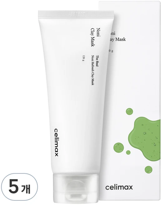 셀리맥스 더 리얼 노니 리프레쉬 클레이 마스크, 1개입, 5개 - 쿠팡