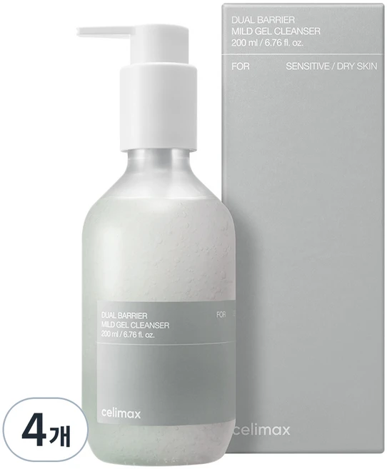셀리맥스 듀얼배리어 마일드 젤 클렌저, 200ml, 4개 - 쿠팡
