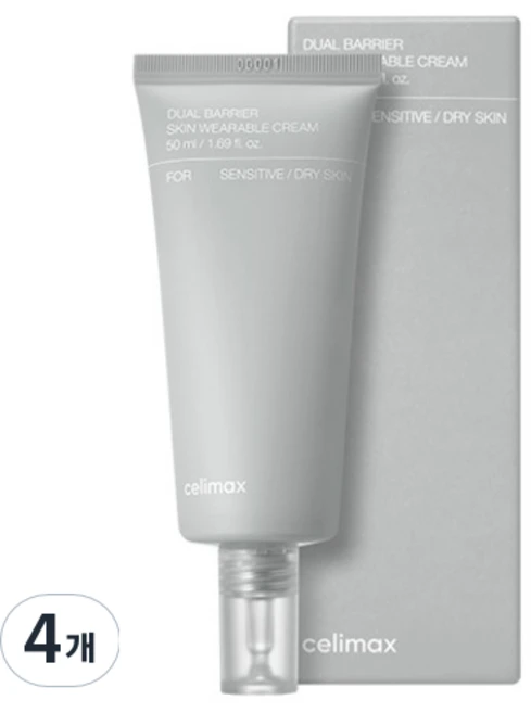 셀리맥스 듀얼배리어 스킨웨어러블 크림, 50ml, 4개 - 쿠팡