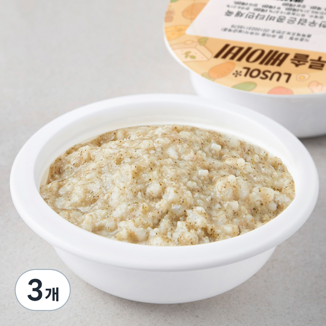 루솔 2단계 7~9개월 한우 검은 콩 비타민채 죽 이유식 216, 혼합맛(한우/검은콩/비타민채), 180g, 3개