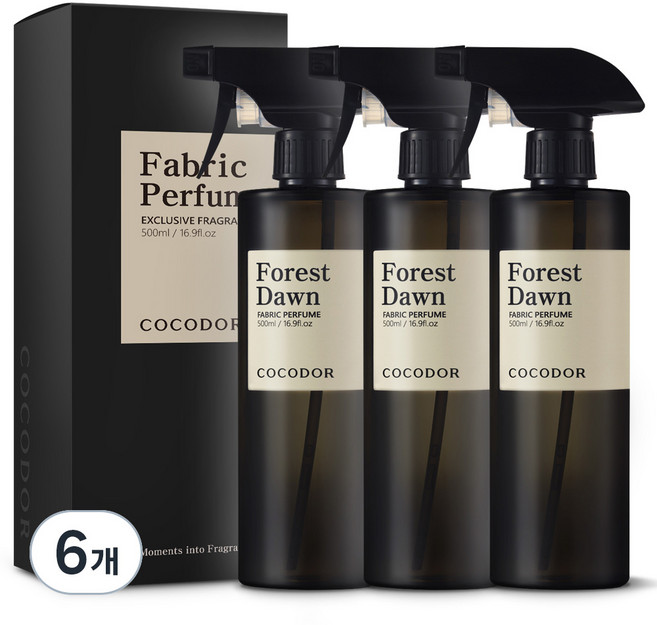 코코도르 패브릭 퍼퓸 섬유탈취제 포레스트던, 500ml, 6개